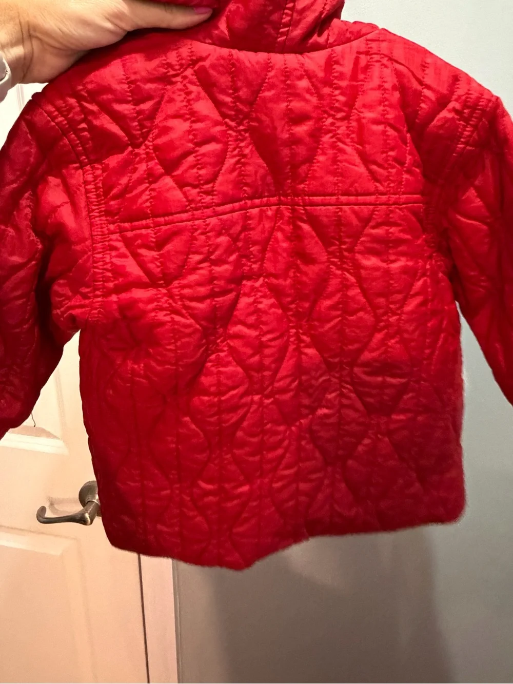 Tommy Hilfiger Coat 18-24 Months Red and Gray Plaid Lined Jacket Hood EUC